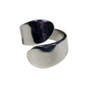 Inox Women's Polished Stainless Steel Split Front Ring
